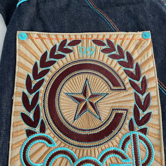 Coogi Australia Men’s 36x34 Embroidered Pockets Spellout  Denim Jeans NEVER WORN - Picture 11 of 13